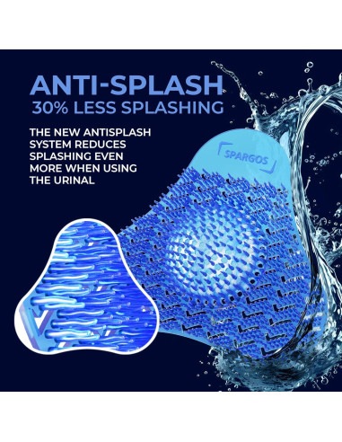 Pantallas de Urinal Desodorantes Spargos 24 Piezas - 3D Onda