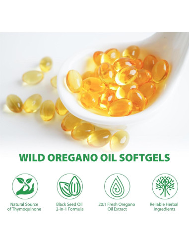 Aceite de Orégano Akeeronn 6000mg + Semilla Negra 200mg 120 Cápsulas