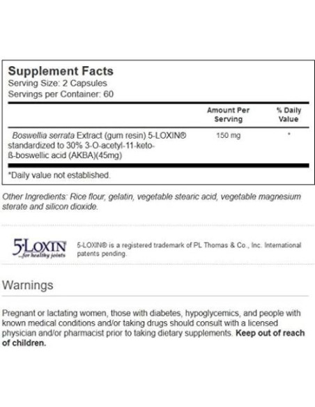 Vitacost Extracto de Boswellia 5-Loxin-AKBA 150 mg - 120 Cápsulas Vitacost Extracto de Boswellia 5-Loxin-AKBA 150 mg - 120 Cápsulas