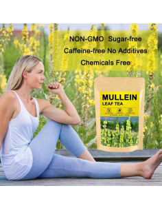 Té de Hoja de Mullein Manlazuli - 30 Bolsitas Sin Cafeína 2