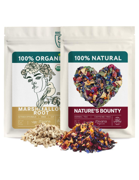 Té Herbal Orgánico Zhivana de Raíz de Malvavisco y Frambuesa 170g