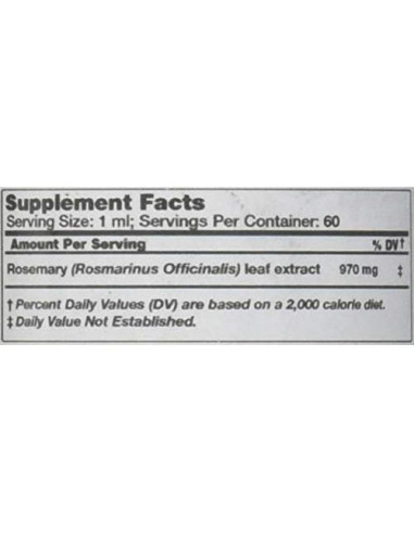 Extracto Líquido de Romero Orgánico HawaiiPharm 60 ml Sin Alcohol