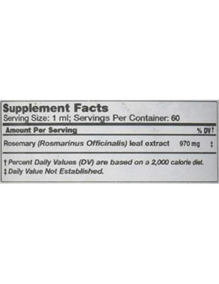 Extracto Líquido de Romero Orgánico HawaiiPharm 60 ml Sin Alcohol