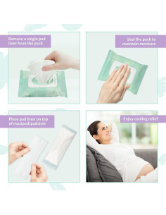 Almohadillas de Hamamelis Mama & Wish Postparto 24 Unidades 2