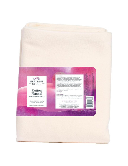 Franela de Algodón Heritage Store 33x38cm para Aceite de Ricino