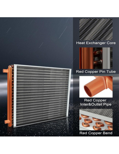 Intercambiador de Calor 22x24 GPOAS Agua a Aire Forzado