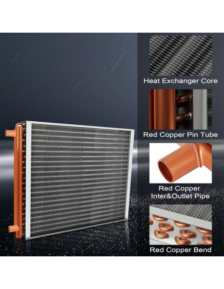 Intercambiador de Calor 22x24 GPOAS Agua a Aire Forzado