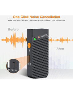 Micrófono Lavalier Inalámbrico Comica Vimo C2 8HR 200m 2