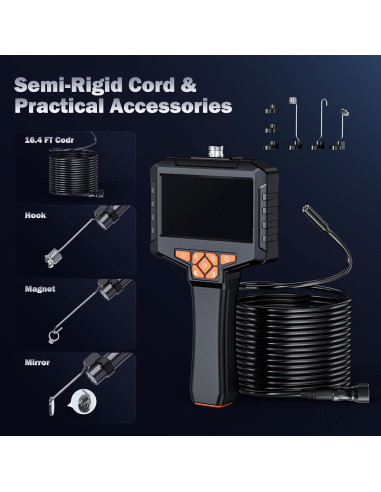 Cámara Borescope Ginocaco 20M 1080P con Luz Ajustable