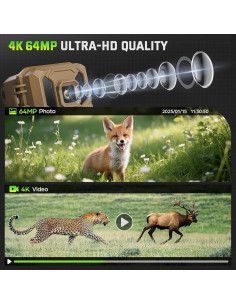 Cámara de sendero VIDVIS 4K 64MP con visión nocturna IP66 2