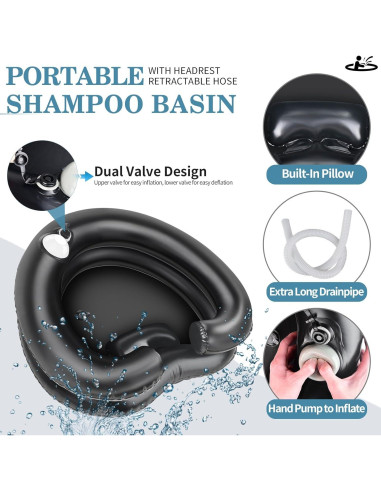 Lavabo Inflable para Champú Foleto - Estación de Lavado Portátil