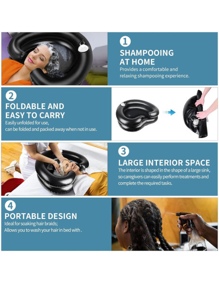 Lavabo Inflable para Champú Foleto - Estación de Lavado Portátil