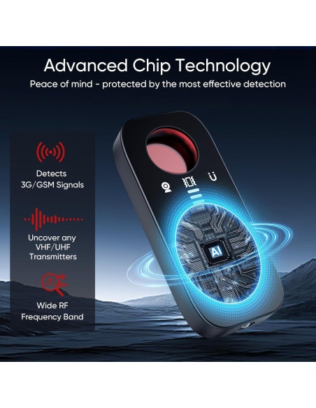 Detector de Cámaras Ocultas Camgyeum A007 - 6 Niveles Sensibilidad