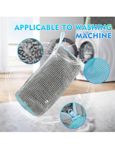 Bolsa de Lavado de Zapatos Reutilizable Genérico 39x19 cm 2 PCS Gris