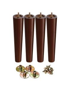 Patas de Muebles GOSCHE 30.48 cm Madera Nogal Juego de 4