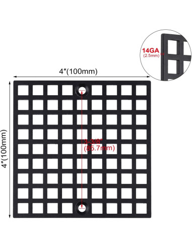 Cubierta de desagüe de ducha Baudelun 10.16 cm acero inoxidable