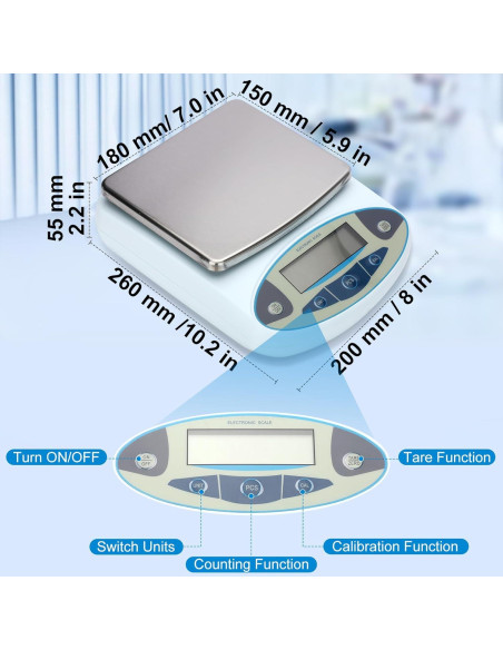 Balanza de Laboratorio Digital Srora 5000g x 0.01g Alta Precisión