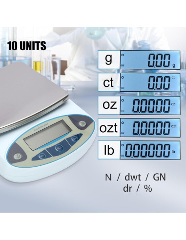 Balanza de Laboratorio Digital Srora 5000g x 0.01g Alta Precisión