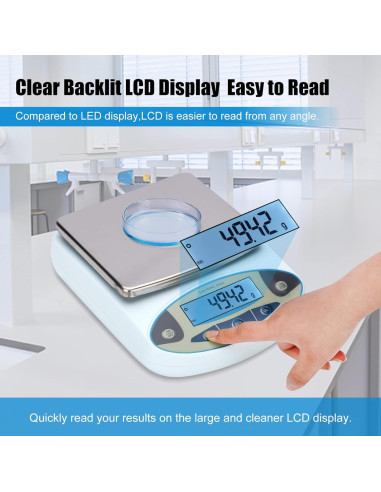 Balanza de Laboratorio Digital Srora 5000g x 0.01g Alta Precisión