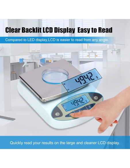 Balanza de Laboratorio Digital Srora 5000g x 0.01g Alta Precisión