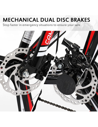 Bicicleta de Montaña Plegable Ktaxon 26" 21 Velocidades Doble Amortiguación