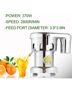 Extractor de Jugo Eléctrico KZU MNJ092 Acero Inoxidable 370W 2