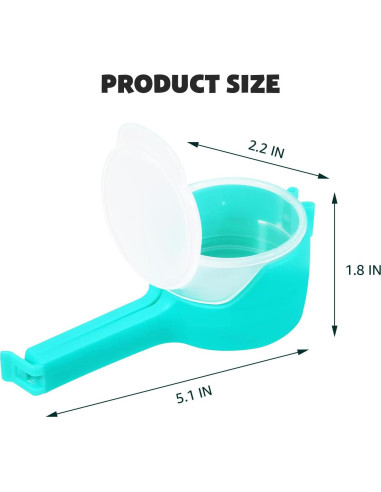 4 Clips de Sellado con Boquilla 365Home para Alimentos - Blanco