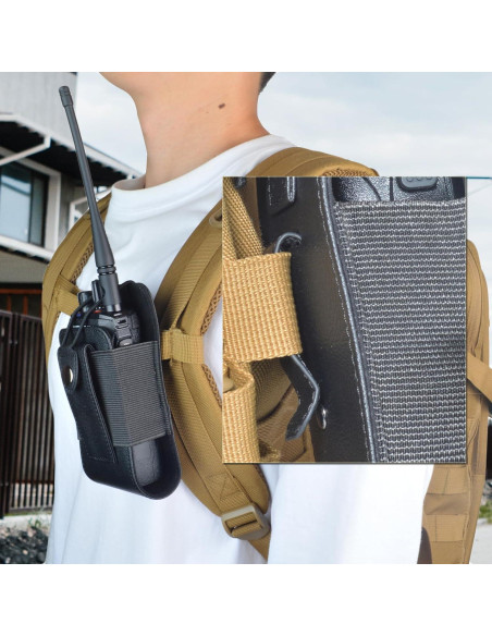 Funda de Radio Walkie Talkie HYS HYSPU02BELT de Cuero Sintético