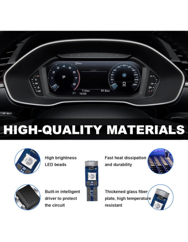 Augeny 20PCS Bombillas LED T5 para Tablero de Coche Azul