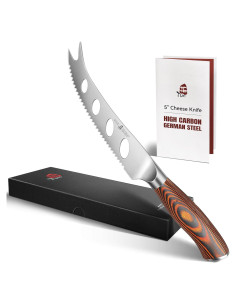 Cuchillo de Queso TUO 13.97 cm Acero Alemán Mango Pakkawood