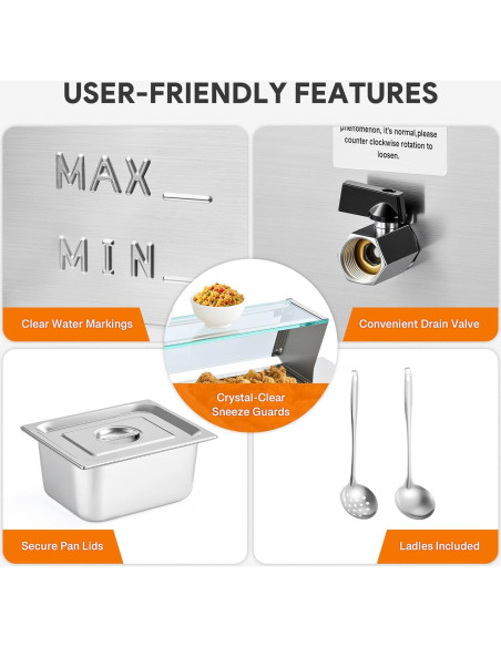 Calentador de Comida Eléctrico WILPREP 3 Bandejas 32.5x26.4cm