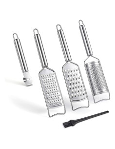 Set de 5 Ralladores de Cocina Tongjude - Acero Inoxidable