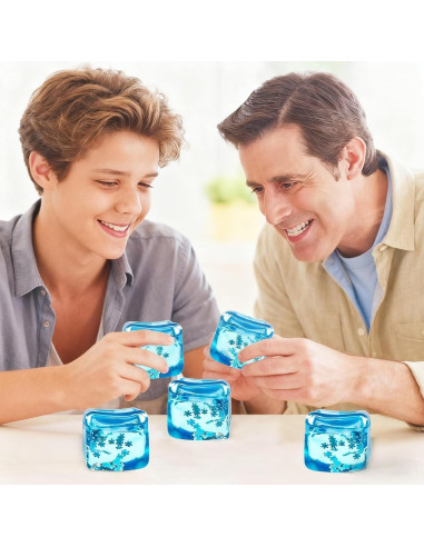 2 Piezas Pelotas Antiestrés Cubo Rytopt 4.8 cm Azul