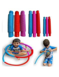 Paquete de 9 Tubos Sensoriales Juguetes+ para Niños