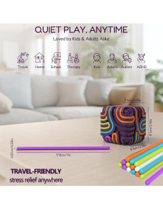 Cubo de Juguete Antiestrés YAVOUN 3D Silicona 8.1x8.1cm Púrpura 2