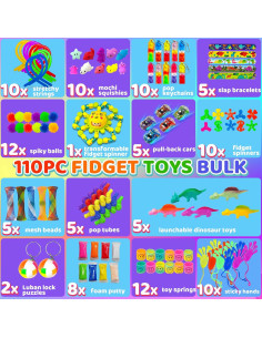 110PC Juguetes Antiestrés Dr.Kbder para Niños 3+ Años 2