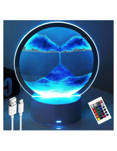 Lámpara de mesa 3D de arena en movimiento Desniltol azul