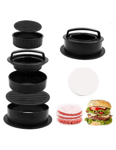 Molde para Hamburguesas AIRGAME 3 en 1 con 100 Papeles
