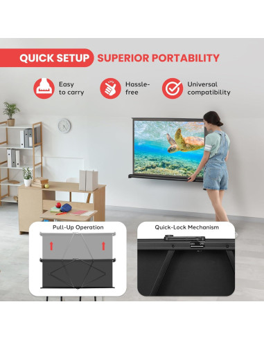 Pantalla de Proyector Portátil Pyle PRJTP46 40" Blanca