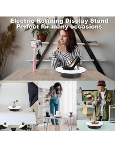 Soporte de Exhibición Rotatorio 20cm Blanco - Carga 8kg 2