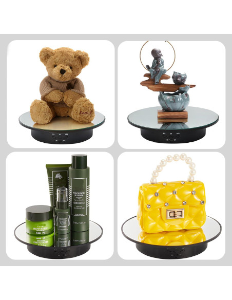 Soporte de Exhibición Rotatorio 20cm Blanco - Carga 8kg