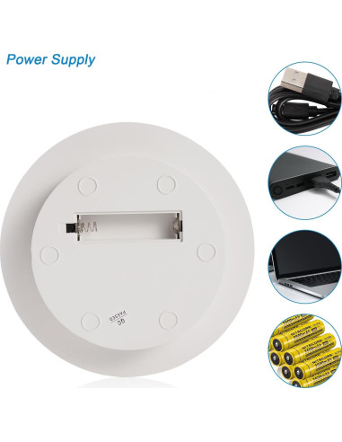 Soporte de Exhibición Rotatorio 20cm Blanco - Carga 8kg