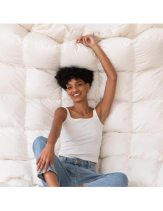 Edredón de Plumas de Ganso Tres Gansos King 750 Relleno 2