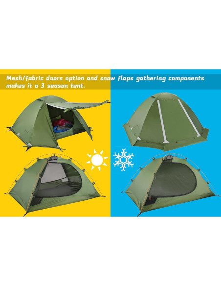 Tienda de Camping Clostnature Libra 2 Personas 4 Estaciones