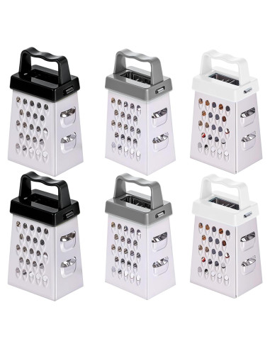 6 Mini Ralladores de Queso Ptwola Acero Inoxidable 6.7x3.7 cm