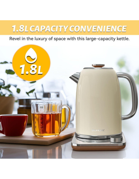 Hervidor Eléctrico BOHOME BGKT18-S10 1.8L Acero Inoxidable 1200W