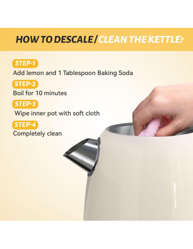 Hervidor Eléctrico BOHOME BGKT18-S10 1.8L Acero Inoxidable 1200W