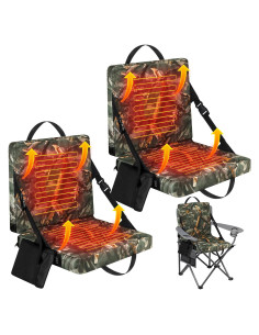 Cojines de Asiento Calentados Plegables Fanfanwin 2 Pcs Camuflaje