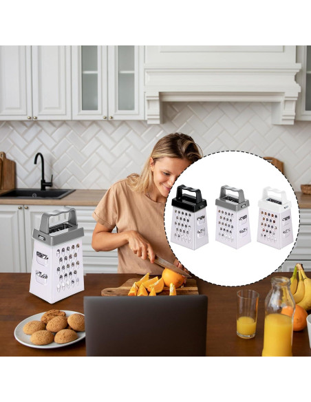 6 Mini Ralladores de Queso Ptwola Acero Inoxidable 6.7x3.7 cm