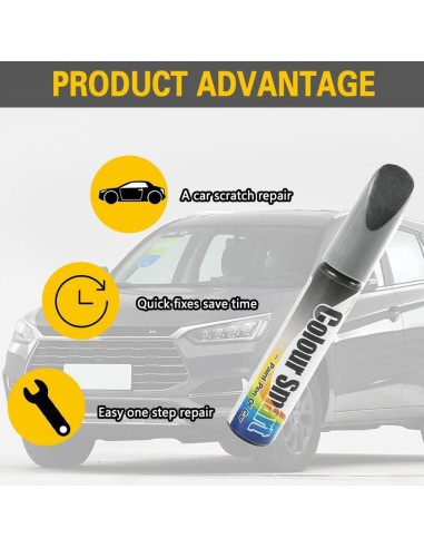 Bolígrafo de Pintura de Retoque Kutyun 12ml Gris para Coches